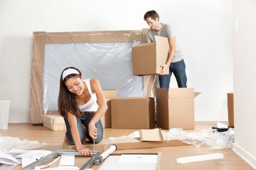 Removal van ready for a Belgian city move