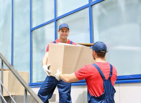 Moving team handling a residential removal in Belgium