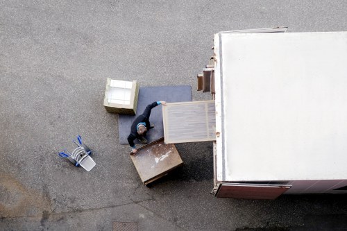 Professional packing supplies and boxed household items for a move