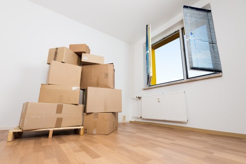 Office removal team relocating business equipment in Belgium