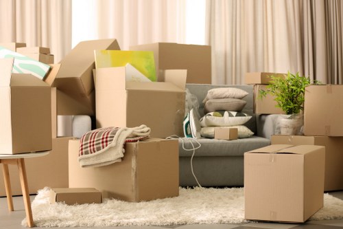 Commercial office furniture pick-up in Belgium during a workspace clear-out